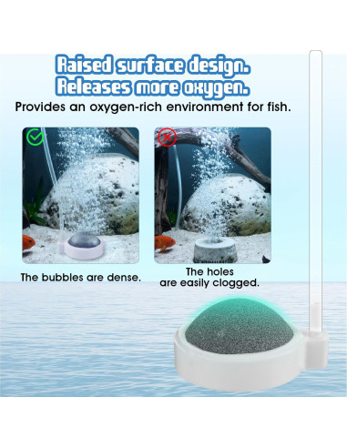 Difusor de aire para acuario SynHHergyx 6.4x5.3cm con válvula