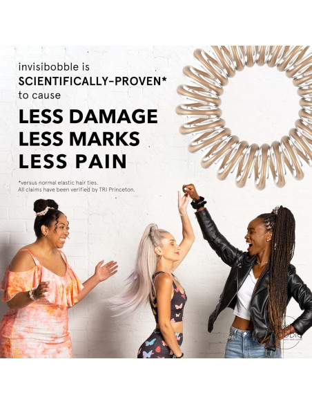 Invisibobble Original - Paquete de 3 Lazos para Cabello Bronce