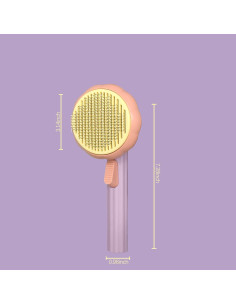 Cepillo de Aseo Autolimpiante para Gatos y Perros - Naranja/Rosa 2