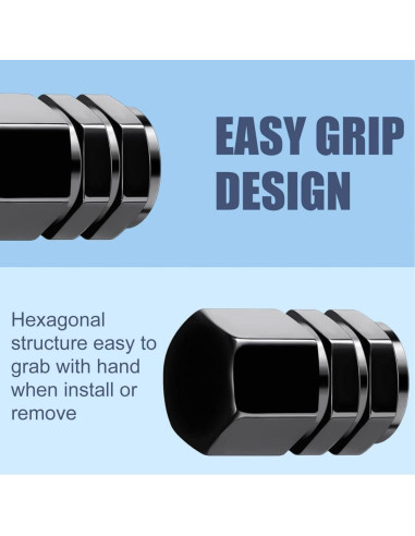 Tapones de Válvula de Neumático Tallew 100 Pcs Aleación Aluminio