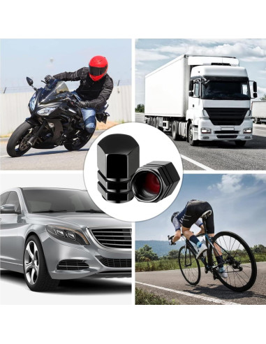 Tapones de Válvula de Neumático Tallew 100 Pcs Aleación Aluminio