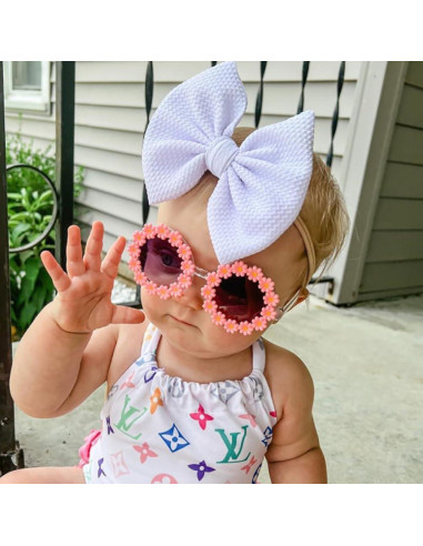 Gafas de sol redondas FBHLZ para niñas con protección UV 400