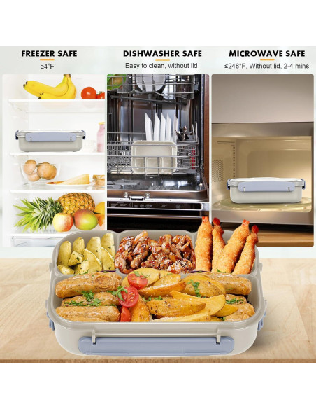 Caja Bento Adulto Yumuk 1300ml 4 Compartimentos A Prueba de Fugas Caja Bento Adulto Yumuk 1300ml 4 Compartimentos A Prueba de Fugas