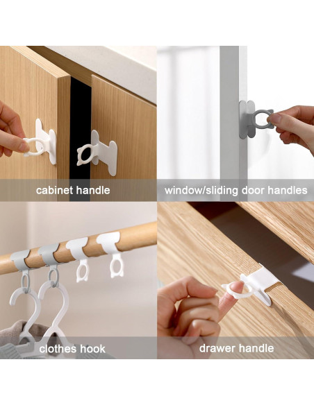 Elevador de Tapa de Inodoro Bltnever 4 Pcs Silicona Blanco Gris