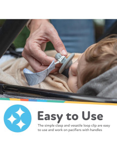 Clip para Chupete Nuby Pacifinder - Paquete de 2 - Diseño Dinosaurio 2