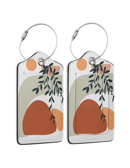 Etiquetas de Equipaje SKYDAWNY Boho Hojas de Sol 2 Piezas