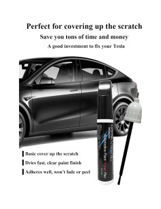 Pintura de Retoque Negra SYOAUTO para Tesla Model Y 3 X S 12ml 2