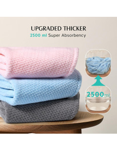 Toalla de Microfibra para Cabello YFONG 3 Paquetes Antifrizz 76x25cm 2