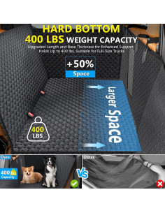 Extensor de Asiento Trasero para Perros DIAMOOKY Negro 181 kg 2