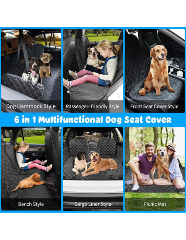 Funda de Asiento para Perros URPOWER 6 en 1 Impermeable