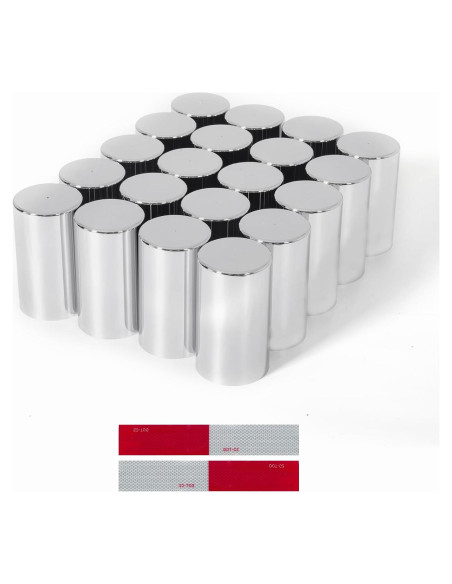20 Piezas Cubiertas de Tuercas de Rueda Cromadas WAITTON 32/33mm