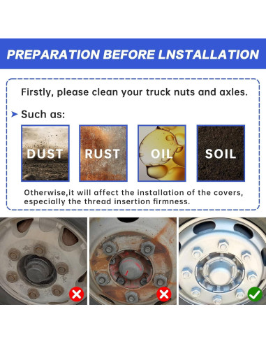 20 Piezas Cubiertas de Tuercas de Rueda Cromadas WAITTON 32/33mm