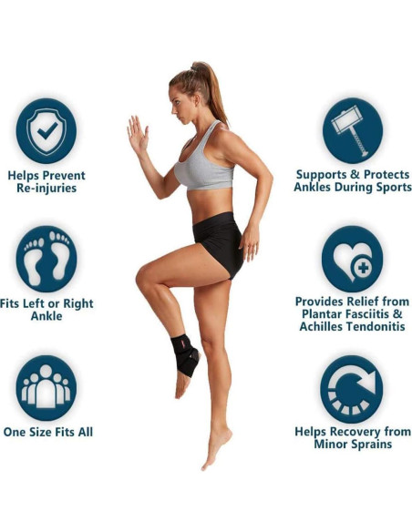 Soporte para Tobillo Ajustable Beskey - Transpirable y Antideslizante