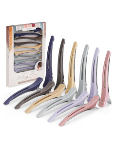 Clips para Cabello MEDOCA 12pcs 11.4cm Profesional Silicona