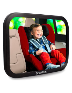 Espejo Convexo para Bebés Cozy Greens - Seguridad en Coche 29.21x19.05cm