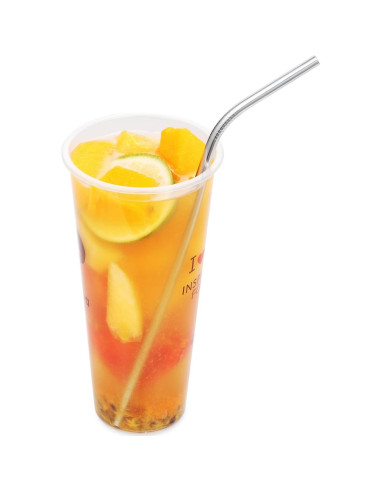 Juego de 25 Popotes de Acero Inoxidable OKGD 21.6 cm Reutilizables