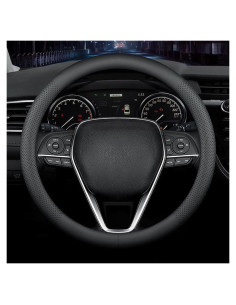 Cubierta de Volante de Cuero Nappa LKWLIKEI 37-38.5 cm Negra