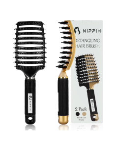 Cepillo Desenredante HIPPIH de Cerdas de Jabalí - 2 Piezas