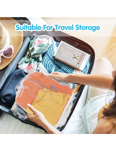 Bolsas de Malla Frienda 20 Pcs Reutilizables 3 Tamaños