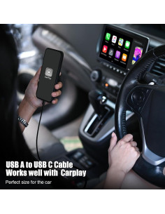 Paquete de 3 Cables USB A a USB C GOGAZE 1.0m y 1.8m Negro 2