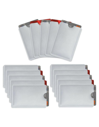 Fundas de Tarjeta de Crédito Owfeel RFID 15 Unidades Plata