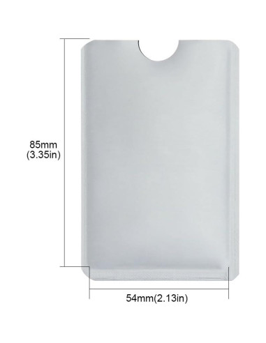 Fundas de Tarjeta de Crédito Owfeel RFID 15 Unidades Plata