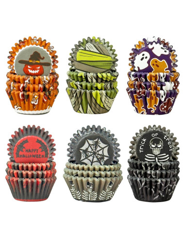 Forros de Cupcake Halloween Qiqee 300 Cuentas Mini 3.17cm