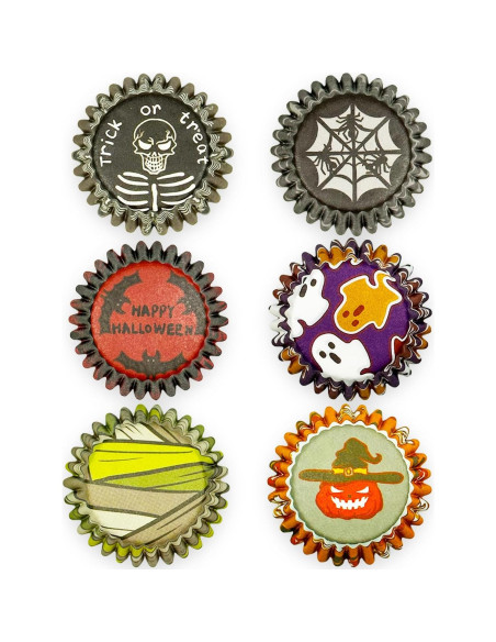 Forros de Cupcake Halloween Qiqee 300 Cuentas Mini 3.17cm