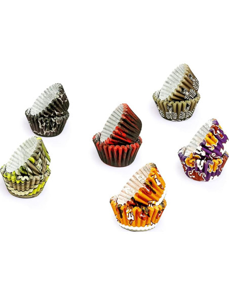 Forros de Cupcake Halloween Qiqee 300 Cuentas Mini 3.17cm