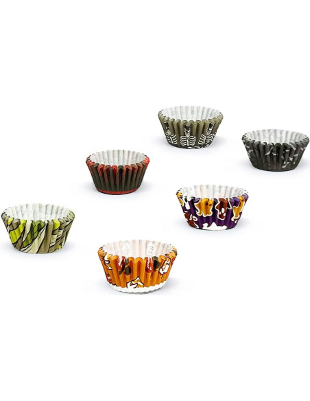 Forros de Cupcake Halloween Qiqee 300 Cuentas Mini 3.17cm