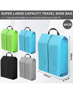 Bolsas de Zapatos Vivinin - Set de 4 Bolsas Portátiles Multifuncionales 2