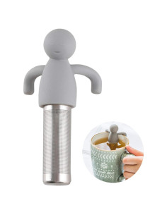 Infusor de Té Leden Acero Inoxidable con Mango de Silicona Gris