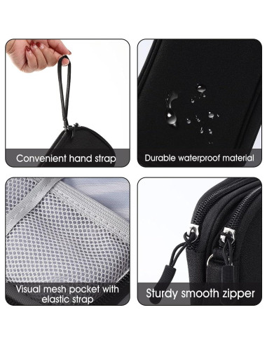 Bolsa Organizadora Electrónica Tildaks Negra 3 Compartimentos