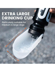 Botella de Agua para Perros HOWGO 621ml Silicona a Prueba de Fugas 2