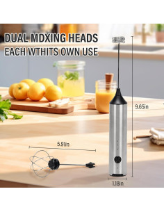 Espumador de Leche Madrigal KJBQ15BS Acero Inoxidable USB-C 3 Velocidades 2