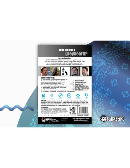 Tinte de Barba Temporal Blackbeard - Negro - 11.8 ml