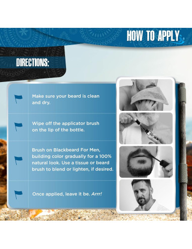 Tinte de Barba Temporal Blackbeard - Negro - 11.8 ml