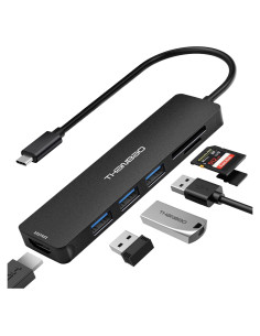 Adaptador Multiport USB C Hub ThanBao 7 en 1 HDMI 4K 3 USB