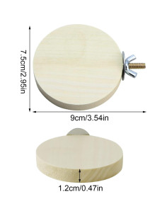 Plataforma de Percha para Aves Litewoo 2 Piezas 9x7.5cm 2
