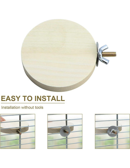 Plataforma de Percha para Aves Litewoo 2 Piezas 9x7.5cm