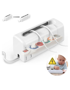 Caja de Cubierta de Enchufe a Prueba de Bebés CZSNH-1 Blanca