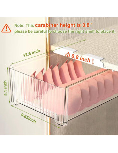 Organizador de Ropa Interior Miaocona Estilo Colgante Blanco 1 Celda 2