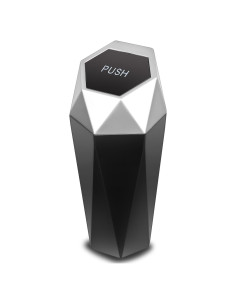 Bote de Basura Compacto DNA Motoring Negro Plata 0.5L