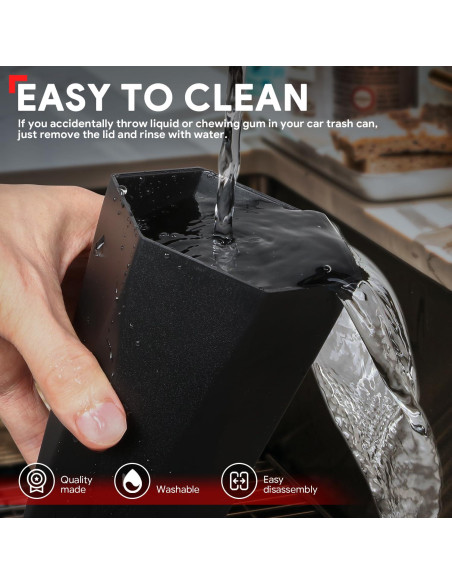 Bote de Basura Compacto DNA Motoring Negro Plata 0.5L