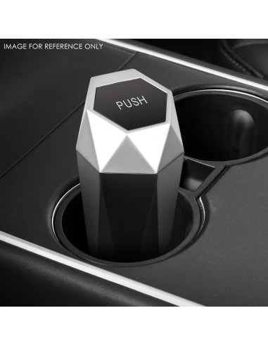 Bote de Basura Compacto DNA Motoring Negro Plata 0.5L