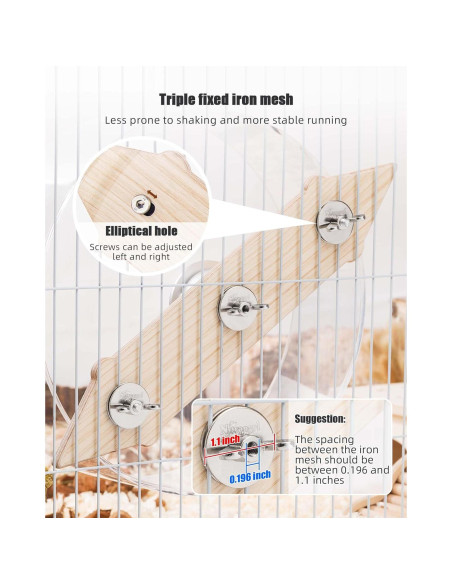 Rueda de Hámster Colgante Niteangel 27cm Silenciosa M