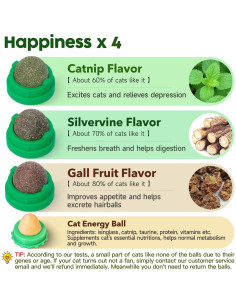 Pelotas de Catnip Potaroma 4 Pcs - Juguetes Saludables para Gatos 2