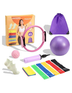 Kit Esencial de Pilates ywduoying 15 Piezas Rosa para Mujeres