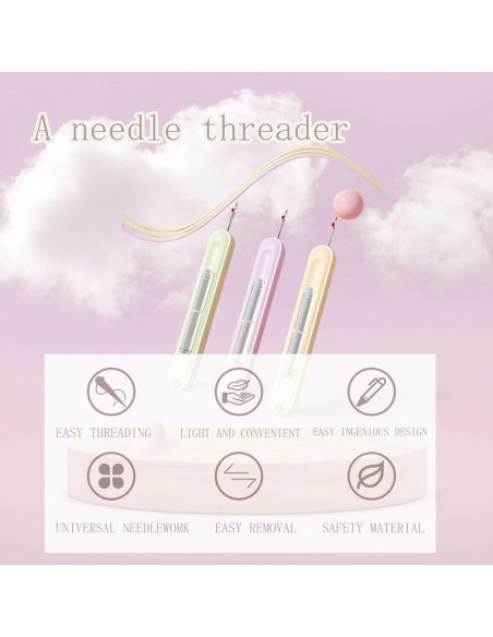 Enhebrador de Agujas Chiclify 2 en 1 Portátil 59g