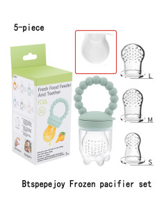 Chupete de Alimentación de Frutas para Bebés Verde - Silicona 2